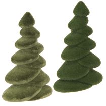 Artikel Tannenbaum Tischdeko Beflockte Tannen Grün 16,5cm 4 St