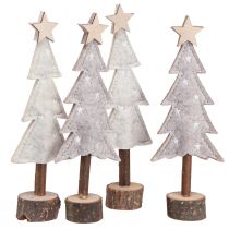 Artikel Tannenbaum aus Filz Deko mit Stern Creme Beige 18cm 4 St