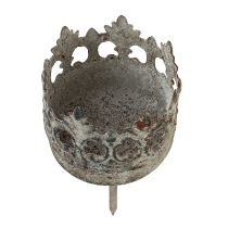 Artikel Teelichthalter Ø4cm H9,5cm zum Stecken Grau 4 St