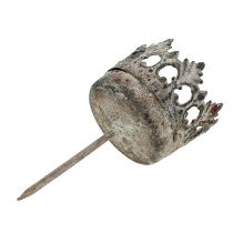 Artikel Teelichthalter Ø4cm H9,5cm zum Stecken Grau 4 St