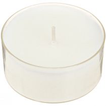 Artikel Teelichter maxi mit transp. Hülle Weiß 54mm 16 St