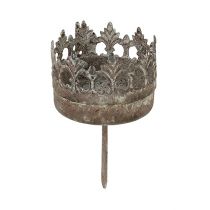 Artikel Teelichthalter Antik Ø5cm H10cm Grau 4St