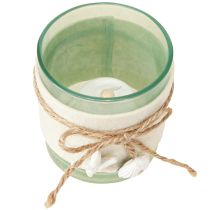 Artikel Teelichthalter Glas Maritimes Teelicht Blau Grün Weiß 7,5cm 3St