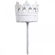 Artikel Teelichthalter Metall zum Stecken, Kerzenhalter Krone Ø4,5cm 4St
