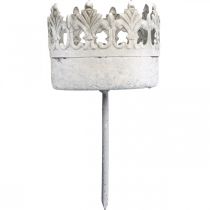Artikel Teelichthalter Metall zum Stecken Kerzenhalter Krone Ø5,5cm 4St