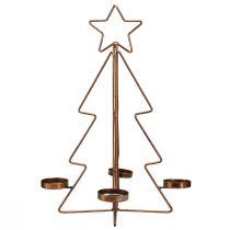 Artikel Teelichthalter Tannenbaum Tischdeko Bronze Ø27cm H38cm