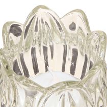 Artikel Teelichthalter Tulpe Teelichtglas mit Fuß Klar Ø7cm H16cm 2St