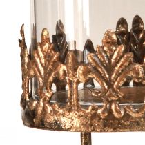 Artikel Teelichthalter mit Glas zum Stecken Antik Optik Gold Ø5,5cm 4St