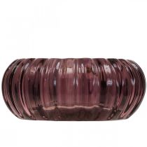Artikel Teelichthalter Glas Kerzenhalter Rund Lila Ø8cm H3,5cm