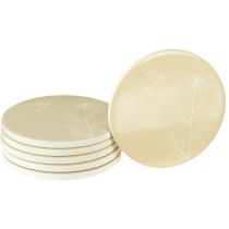 Artikel Tischuntersetzer Frühling Vogel Braun Weiß Ø11cm 6 St