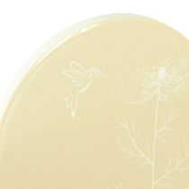 Artikel Tischuntersetzer Frühling Vogel Braun Weiß Ø11cm 6 St