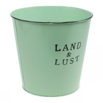 Artikel Blumentopf Vintage Pflanzkübel Mint Metalldeko Ø21,5×H16,5cm