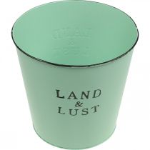 Artikel Blumentopf Vintage Pflanzkübel Mint Metalldeko Ø21,5×H16,5cm