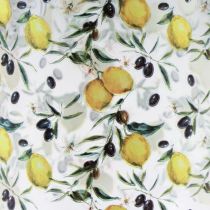 Artikel Trinkglas Zitronen und Oliven Glas mediterran H10cm 2St