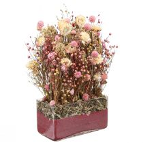 Artikel Trockenblumen Pink Klee Strohblumen Dill Flachs 35cm 150g