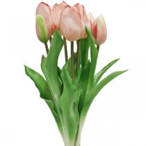Artikel Künstliche Tulpen Real-Touch Pfirsich Rosa 38cm Bund à 7 St