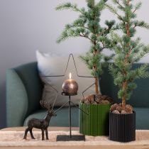 Artikel Übertopf Papier Blumentopf Schwarz Ø19cm H14cm 3 St