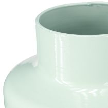 Artikel Vase Metallvase Deko Mintgrün Pastell Ø16,5cm H23,5cm