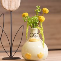 Artikel Entenfigur Vase Keramik fröhliches Design optimal für moderne Innenräume 15cm 2St