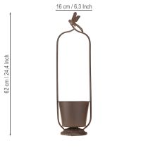 Artikel Vintage Pflanzkübel mit Rankhilfe Libelle Metall Ø16/H62cm