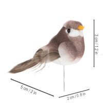Artikel Dekovögel künstliche Wohnraumdeko Frühlingsanlass mit buntem Federkleid aus echten Federn 5cm 18St