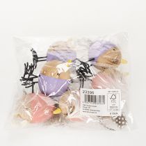 Artikel Deko Vogel Holz mit Federn und buntem Körper für Tischdekoration 10cm 6St