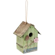 Artikel Vogelhaus mit Blumenverzierung romantische Landhausdekoration 19cm