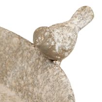 Artikel Vogeltränke Metall mit Herz zum Hängen Antik Ø21,5cm