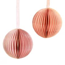 Artikel Wabenkugel Weihnachtsschmuck Apricot Rosa Ø7cm 4 St