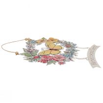 Artikel Wanddeko Frühling Schmetterling Metall, Hängedeko Sommer 40cm