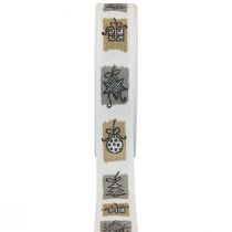 Artikel Weihnachtsband Grau Schleifenband Weihnachten 25mm 18m