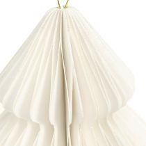 Artikel Weihnachtsbaum Papier Weihnachten Weiß Silber 20cm 5St