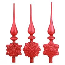 Artikel Weihnachtsbaumspitze Rot Christbaumspitze Glas H34cm 1 St