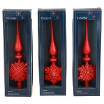 Artikel Weihnachtsbaumspitze Rot Christbaumspitze Glas H34cm 1 St