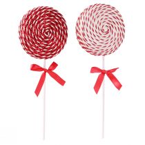 Artikel Weihnachtsdeko Rot Weiß Lolly Schaumstoff Lollipop H36cm 2St
