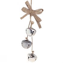 Artikel Weihnachtsglöckchen Glocken Christbaumschmuck Silber Ø3,5cm 3St
