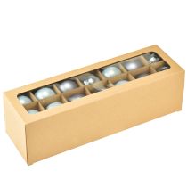 Artikel Dekokugel Weihnachtskugeln Glas Blau-Grau matt, glänzend 5cm 24 St