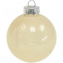 Artikel Christbaumkugeln Glas Weihnachtskugeln Creme Mix Ø6cm 24 St