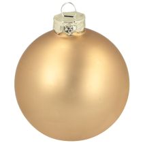 Artikel Glaskugeln Weihnachten – matt & glänzend in Gold, Rosa 7,5cm 12St