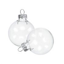 Artikel Weihnachtskugel Glas Ø4cm klar 24 St