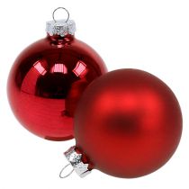 Artikel Weihnachtskugel Glas Ø6cm Rot Mix 24 St