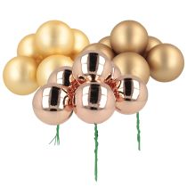 Artikel Weihnachtskugel Rosé Gold Glas Spiegelbeeren Ø40mm 32 St