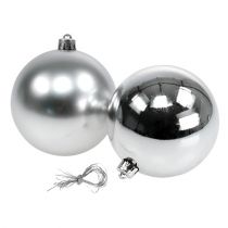 Artikel Weihnachtskugel Silber Ø10cm 4St