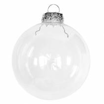 Artikel Weihnachtskugel Glas Ø7,5cm klar 12 St