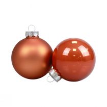 Artikel Weihnachtskugeln Glas Christbaumkugeln Rotbraun Ø6,5cm 24 St