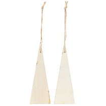 Artikel Weihnachtswichtel Holz zum Aufhängen Grau Rot 15/19,5cm 8 St