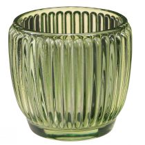 Artikel Windlicht Teelichthalter Glas Grün Retro Ø7cm H7cm 6 St