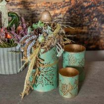 Artikel Windlicht Herbst Teelichthalter Metall Ø8/10/13cm Set 3Stück