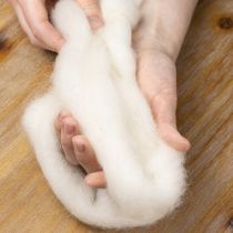 Artikel Wolllunte Wollband Weiß 2m Dekowolle zum Basteln & Umwickeln
