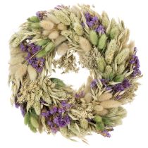 Artikel Trockenblumenkranz Frühling und Sommer Tisch und Wohnungstür für besondere Anlässe mit farbigen Akzenten 26cm